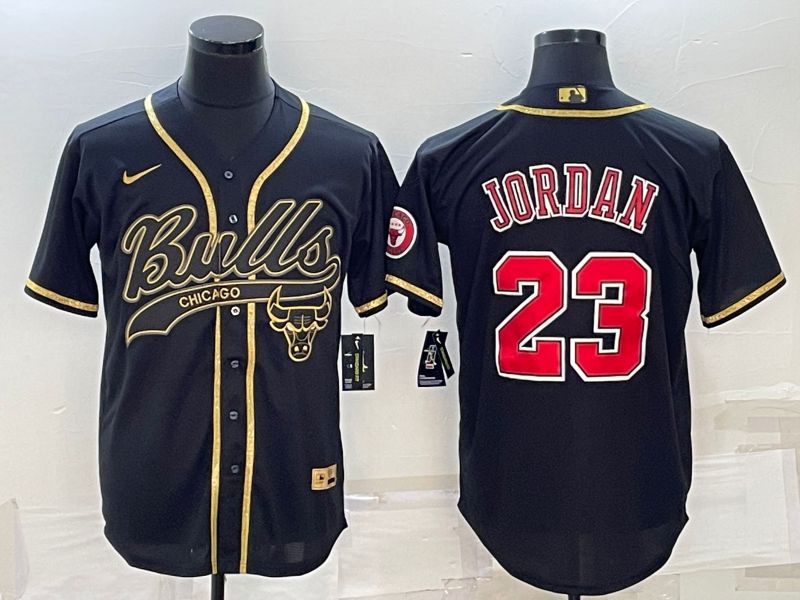 Men Chicago Bulls 23 Jordan Black 2022 Nike Co branded NBA Jerseys